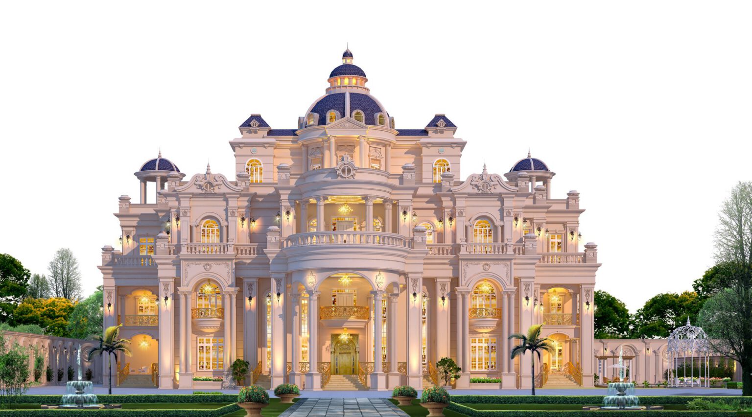 Sreenivas Residence, Dharwad — domed classical palace elevation